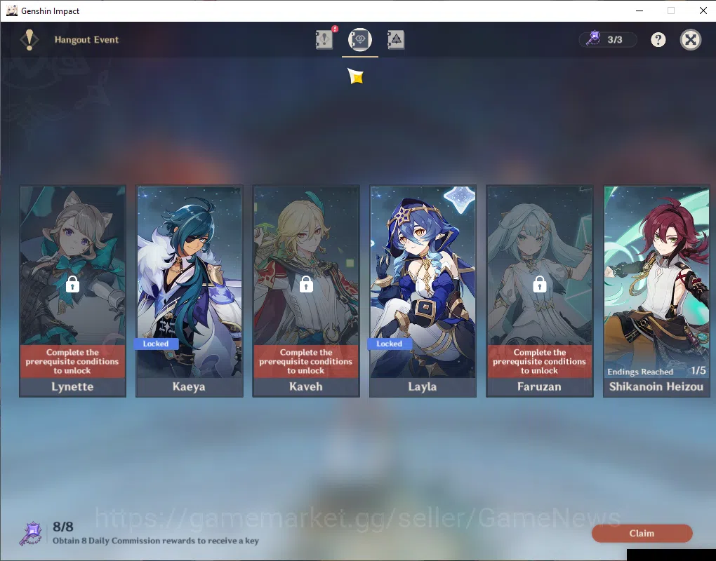 Genshin Impact Accounts ASIA|AR59|Prime Team Flins|7Limited+4(*5Weapon)|Fl image 4