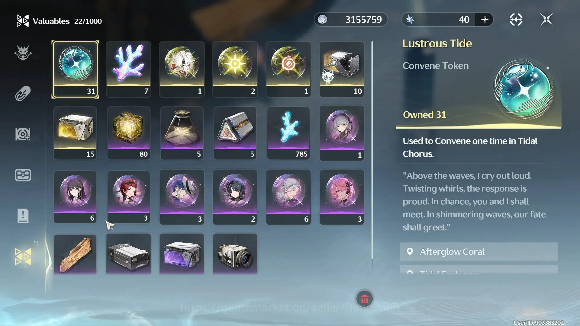 Wuthering Waves Accounts SEA|UL 29 | Rank 3 | 3(*5Char) + 9(*4Char) | Data  image 10