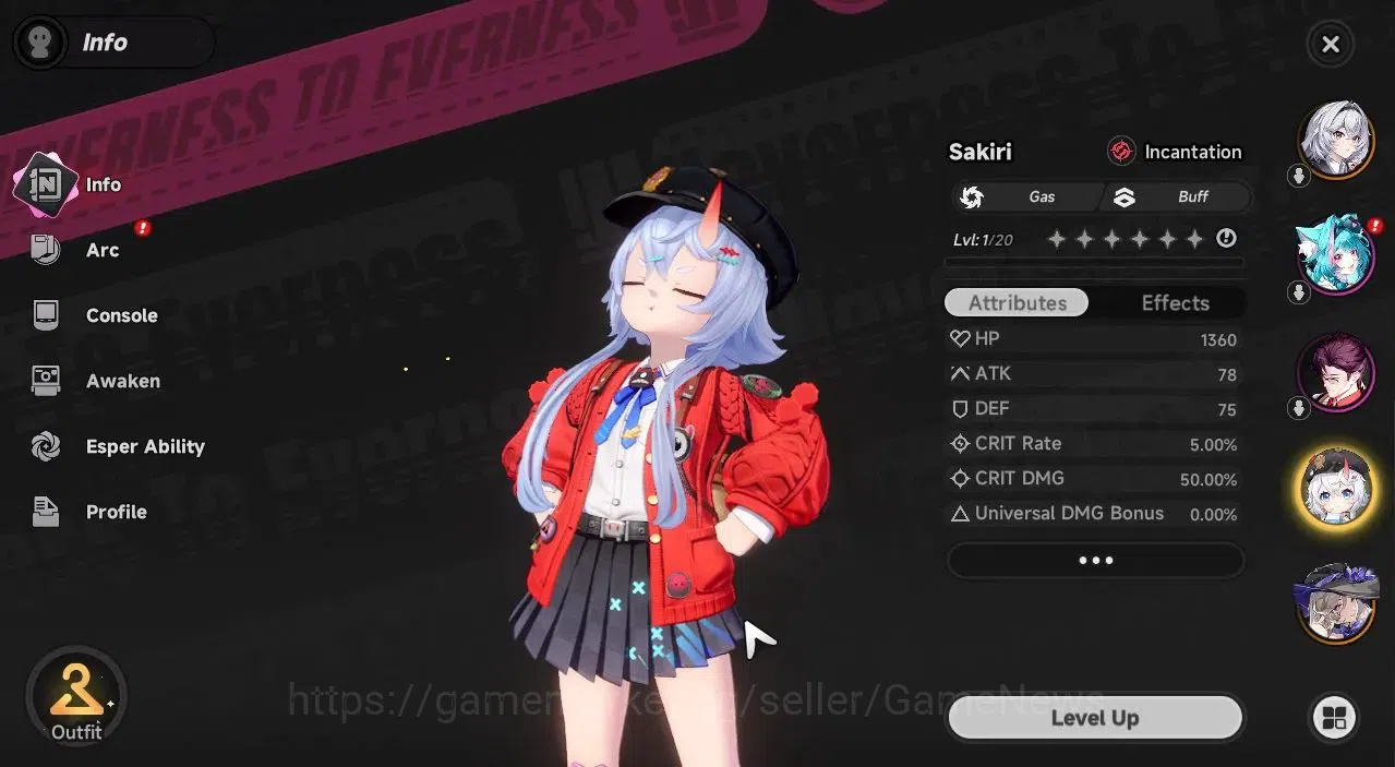 Neverness to Everness Accounts Global EU|HL 3|4 SSR [Hotori,Jiuyuan,Sakiri,Fadia] image 2