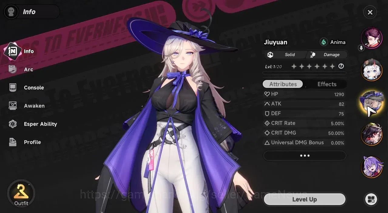 Neverness to Everness Accounts Global EU|HL 3|4 SSR [Hotori,Jiuyuan,Sakiri,Fadia] image 3