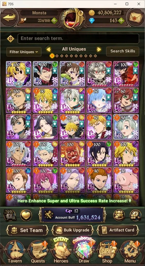 The Seven Deadly Sins: Grand Cross Accounts Asia|1,6M CC|144 DM+98 LS|4 LR+6 UR+Manny Collab|N image 2