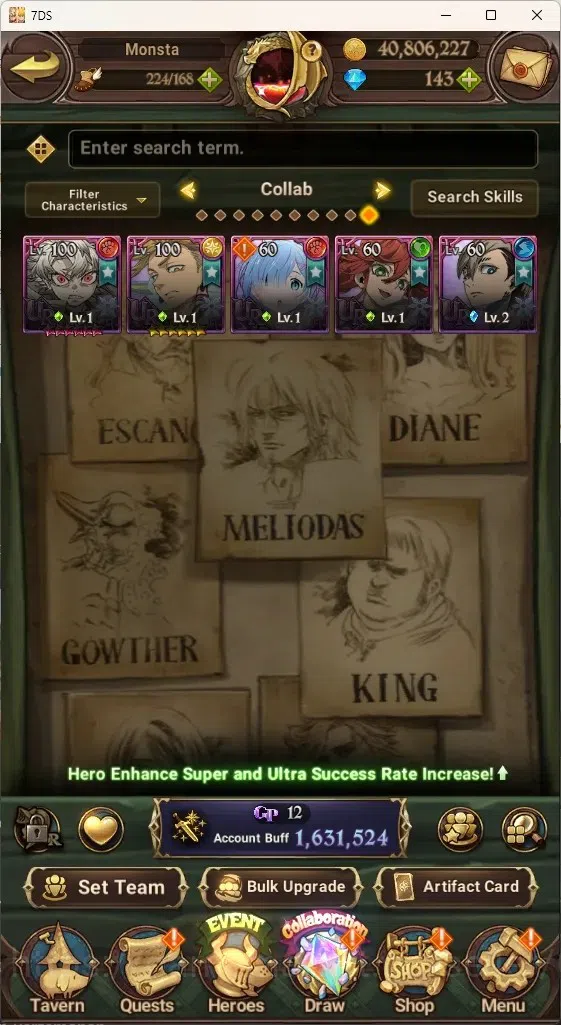 The Seven Deadly Sins: Grand Cross Accounts Asia|1,6M CC|144 DM+98 LS|4 LR+6 UR+Manny Collab|N image 3