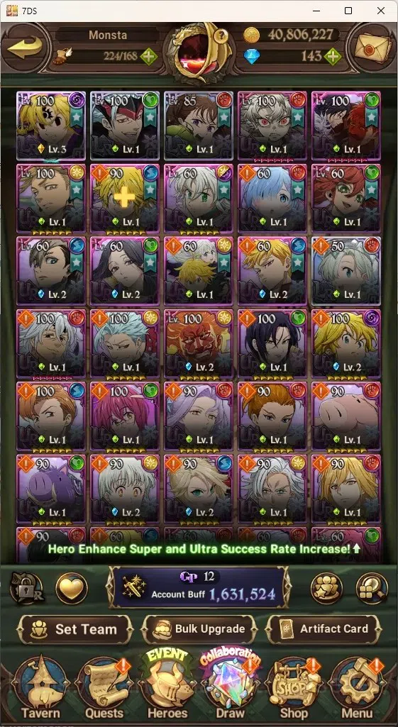 The Seven Deadly Sins: Grand Cross Accounts Asia|1,6M CC|144 DM+98 LS|4 LR+6 UR+Manny Collab|N image 4