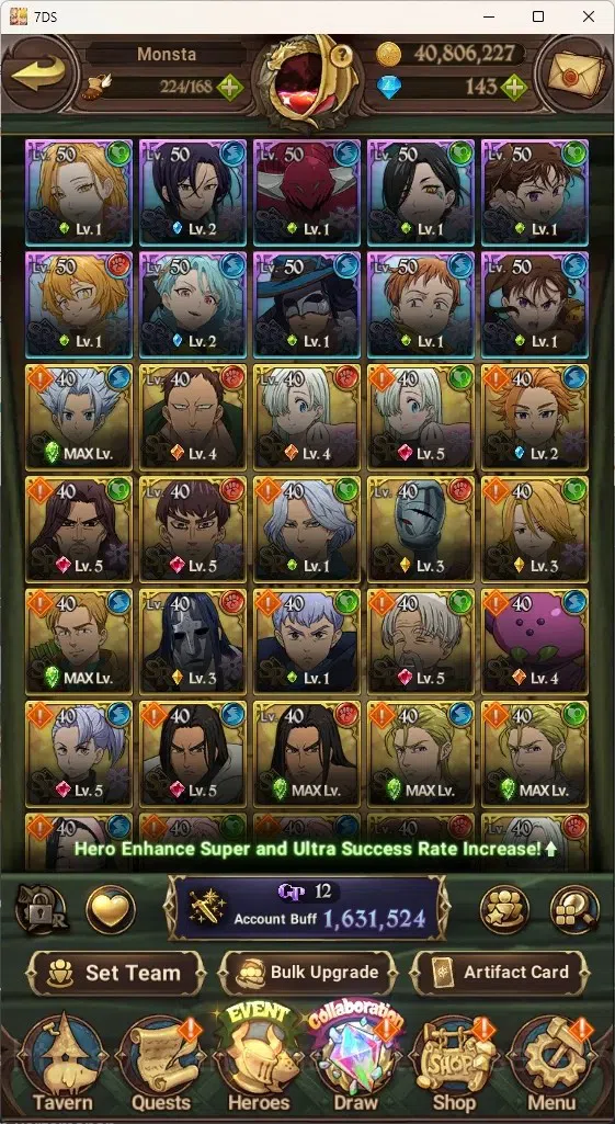 The Seven Deadly Sins: Grand Cross Accounts Asia|1,6M CC|144 DM+98 LS|4 LR+6 UR+Manny Collab|N image 6