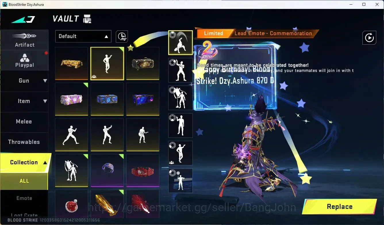 Blood Strike Accounts ASIA | Eternal Vector Lv2, Desert Eagle Lv1 | Eter image 8