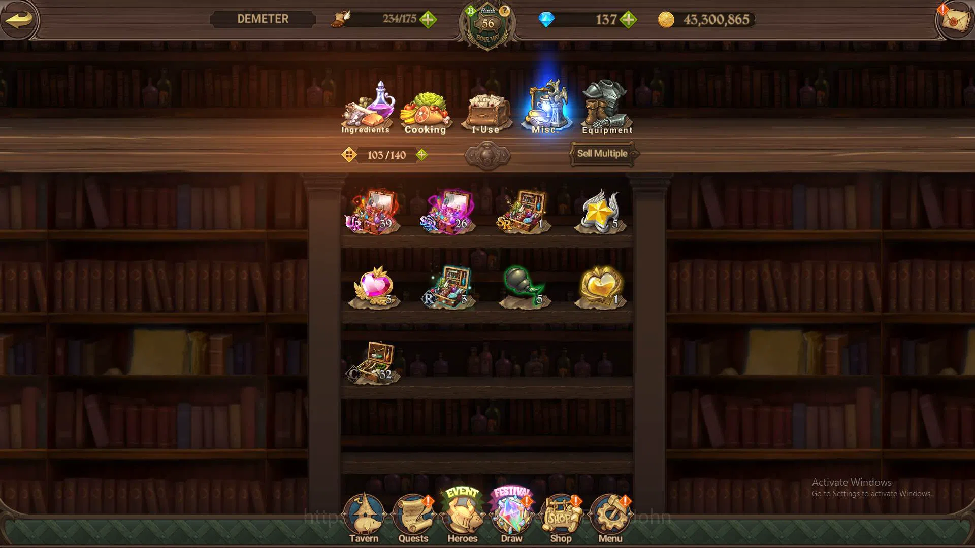The Seven Deadly Sins: Grand Cross Accounts Others GLOBAL|2.5M CC|1LR Elizabeth|Collab SHo,Shinra,Tamaki|UR 7