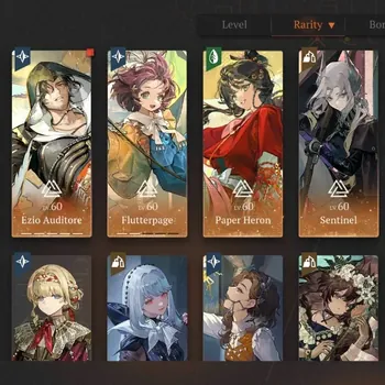 Reverse: 1999 Accounts Endgame Global|Lv 72|Team Bloodtithe|29 SSR 5 Limited|Kassandra P5,Ezio Auditore P5,Paper