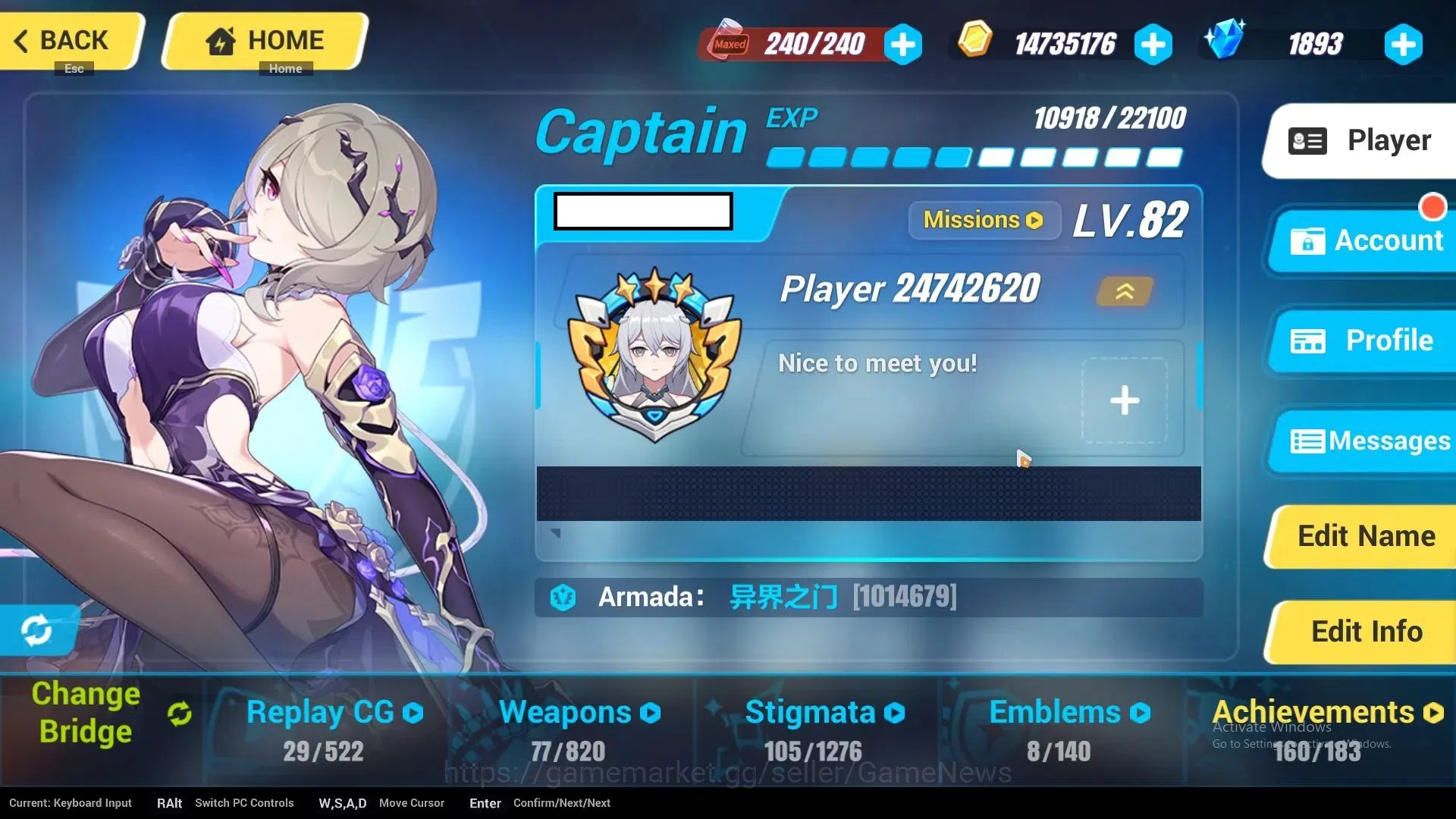 Honkai Impact 3rd Accounts SEA Lv89|1,8K Crys|7 Fullset|Mei Xentinel(XDC) 4/4 image 2