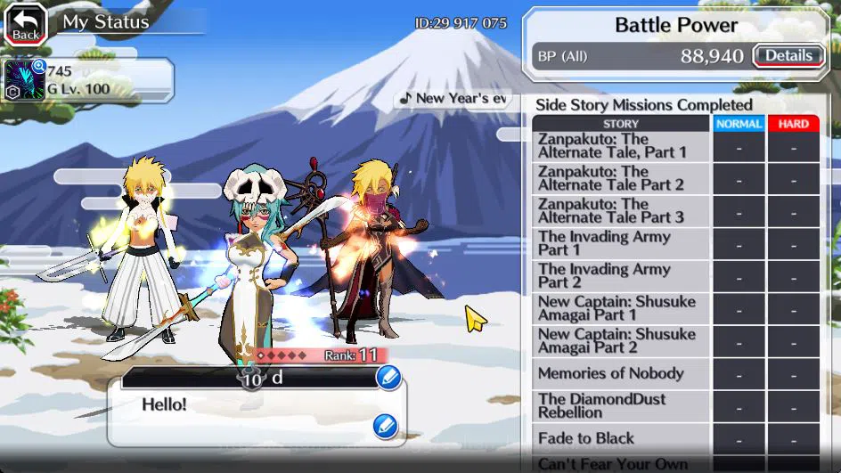 Bleach: Brave Souls Accounts Mid-Tier [GLOBAL]6K Orbs+Fresh All Story|Halibel Cacao,Nelliel Orient,Kon New Year,Halibel 4