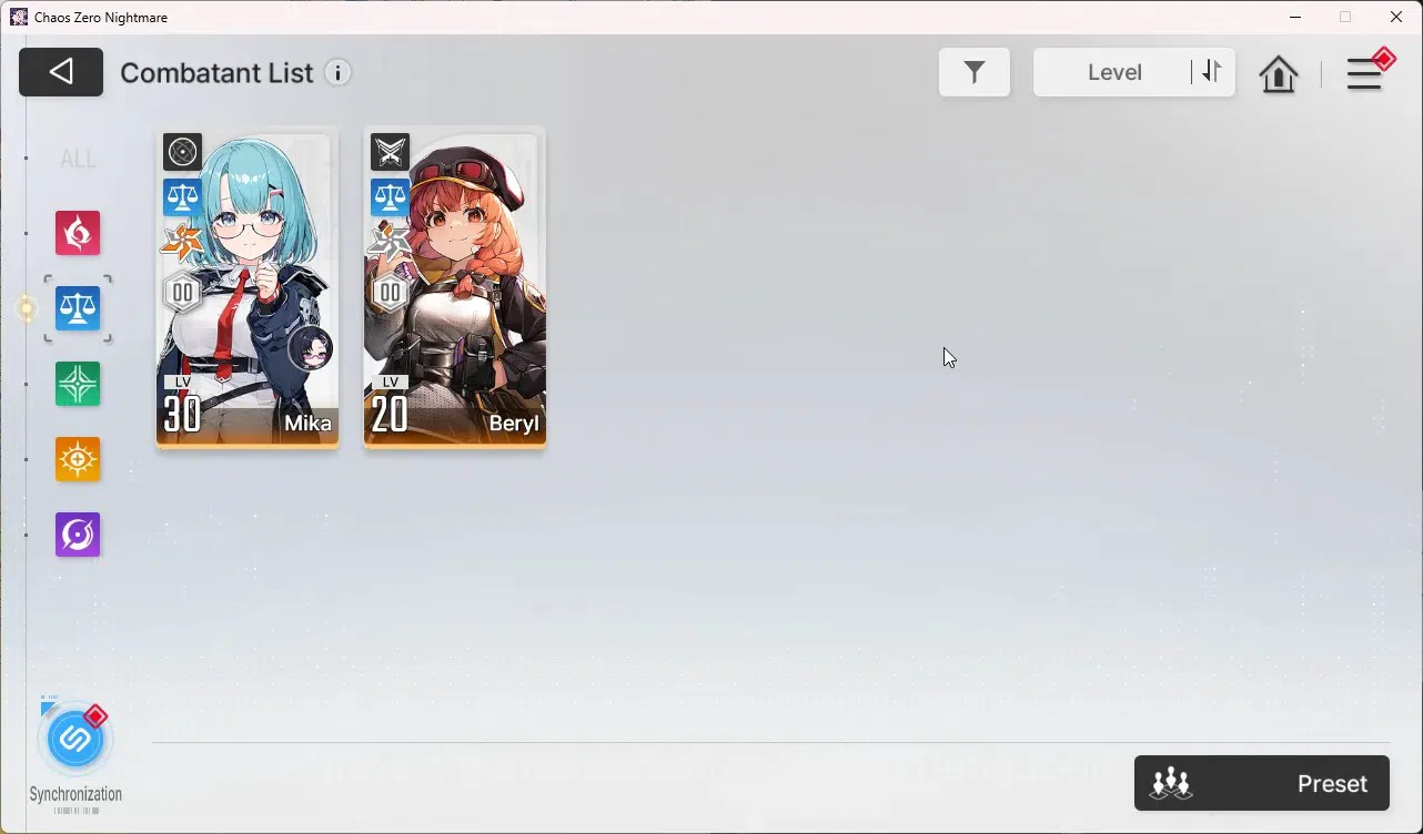 Chaos Zero Nightmare Accounts Asia | Lvl 32 | 3 SSR | Thipera | Adelheid | Veron image 7