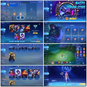 Mobile Legends: Bang Bang Accounts #4270 6 Skins | Julian Itachi Uchiha (NARUTO) | Nana Slumber Party (ELITE) | Saber