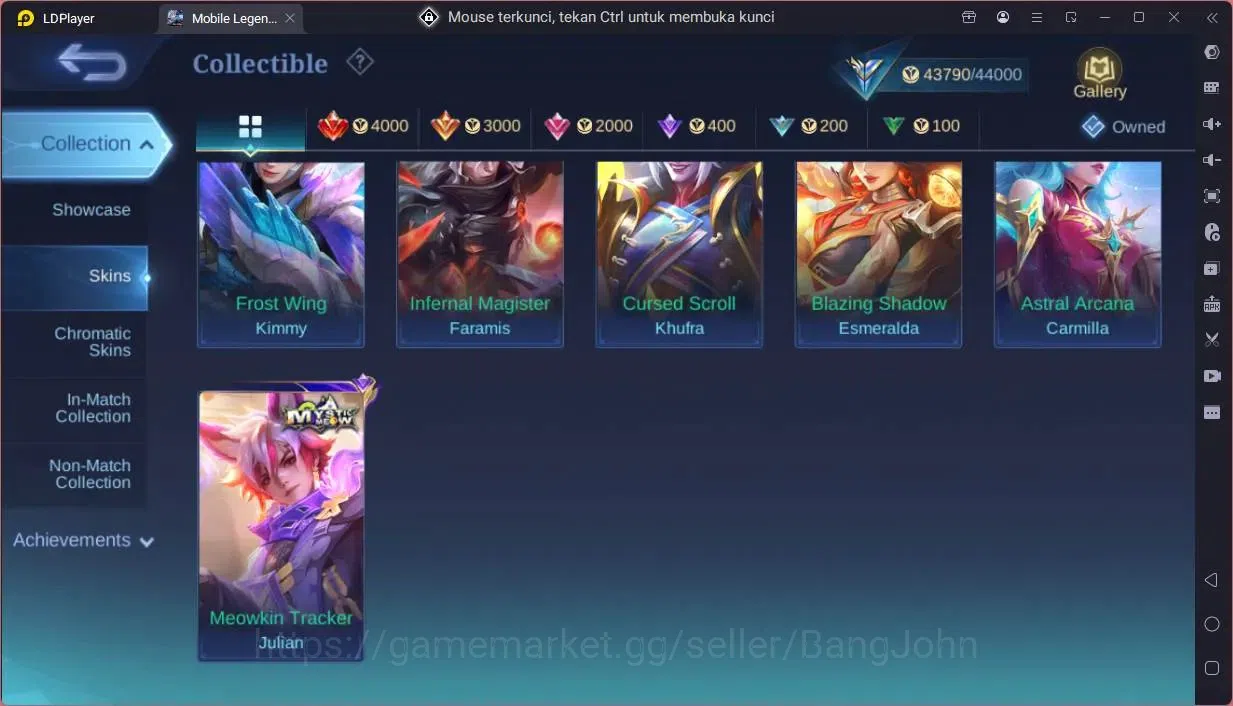 Mobile Legends: Bang Bang Accounts Global|Hero 132|Skin 219|Expert|KOF Karina|CC Nata image 13