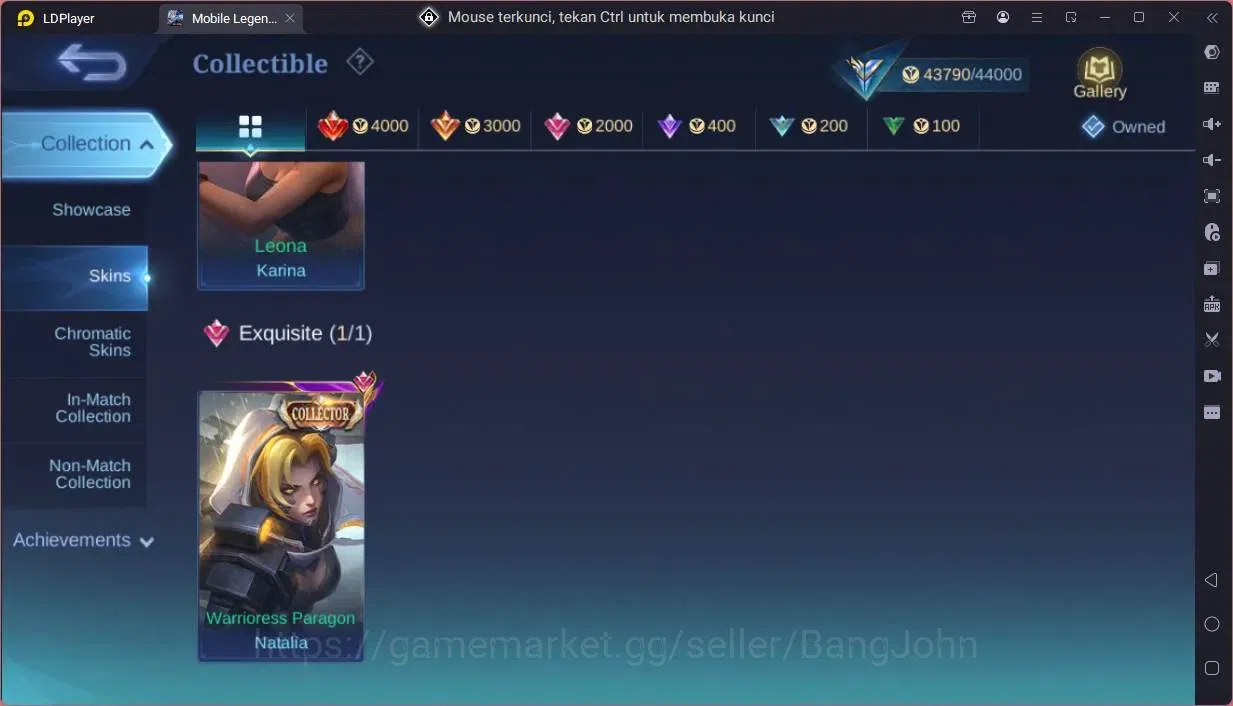 Mobile Legends: Bang Bang Accounts Global|Hero 132|Skin 219|Expert|KOF Karina|CC Nata image 8
