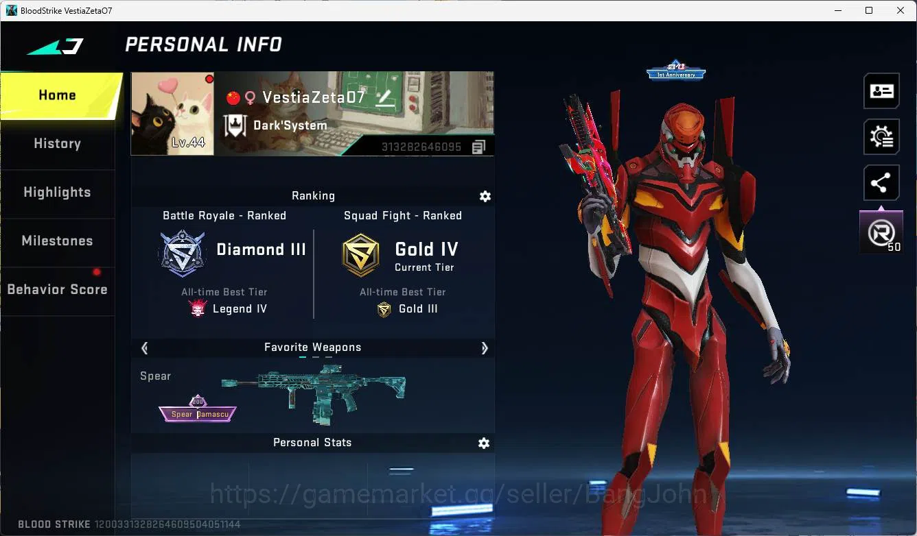 Blood Strike Accounts ASIA|Collab Evangelion Katya|EVO FAL|Ultra Val/Nov image 1