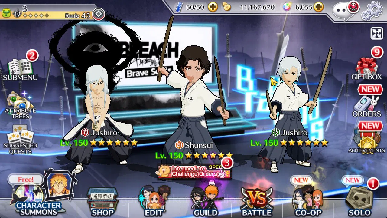 Bleach: Brave Souls Starter [GLOBAL]6K Orb+Fresh All Story|Shunsui,Jushiro Sou image 1