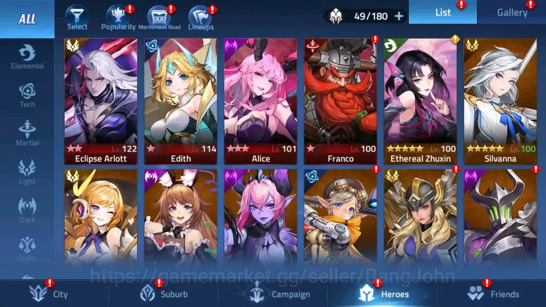 Mobile Legends: Adventure Accounts Global |LV 36|317k Power |VIP 4|Camp 22-1 |Hero 49 image 3