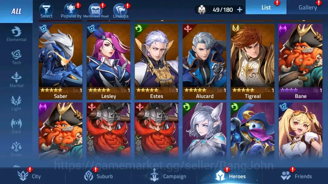 Mobile Legends: Adventure Accounts Global |LV 36|317k Power |VIP 4|Camp 22-1 |Hero 49 image 5
