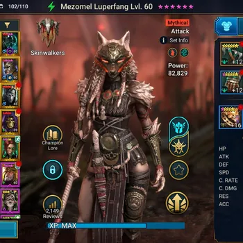 Raid: Shadow Legends Accounts Mid-Game Lv 61|1,5M PWR|1 Mythic(Mezomel)+19