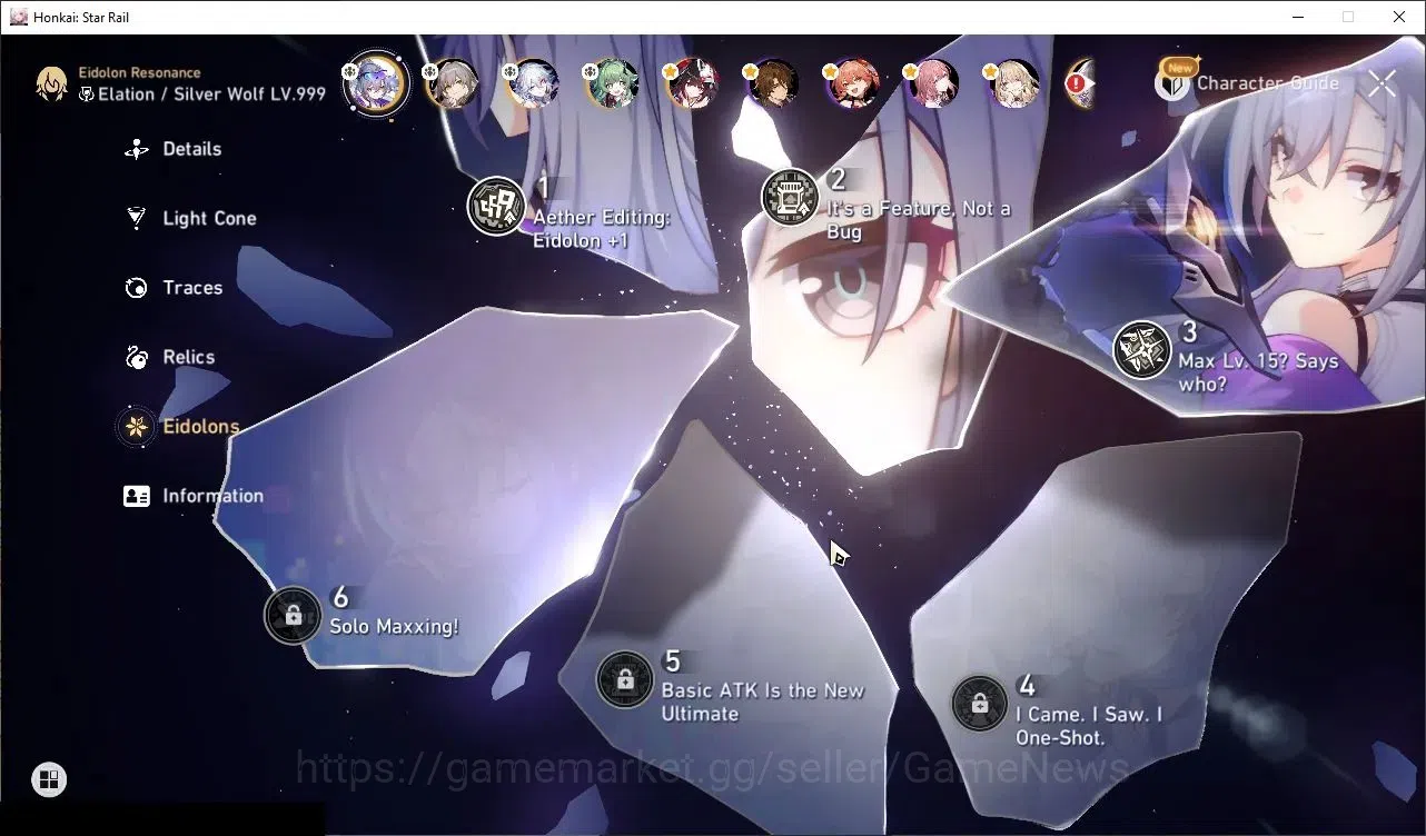 Honkai Star Rail Accounts End Game Asia|TL 66|6 Limited|(SW LV999 E3)+Sign Yao Guang,Huohuo,Sparkle,Fu Xuan,Silver Wolf 5