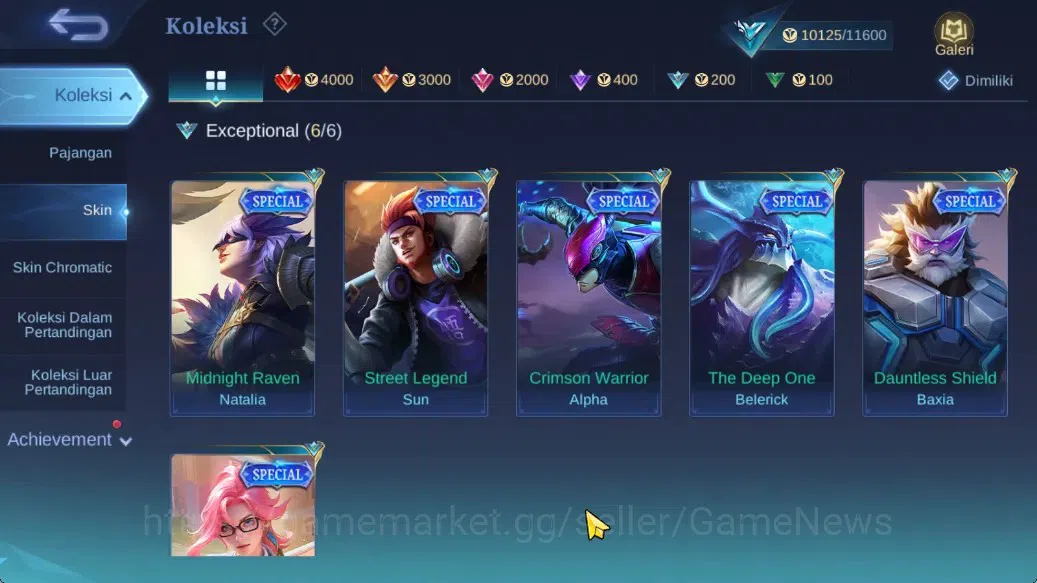 Mobile Legends: Bang Bang Accounts Hero 42|Skin 53|Collector Natalia,Valentine Fanny, image 8