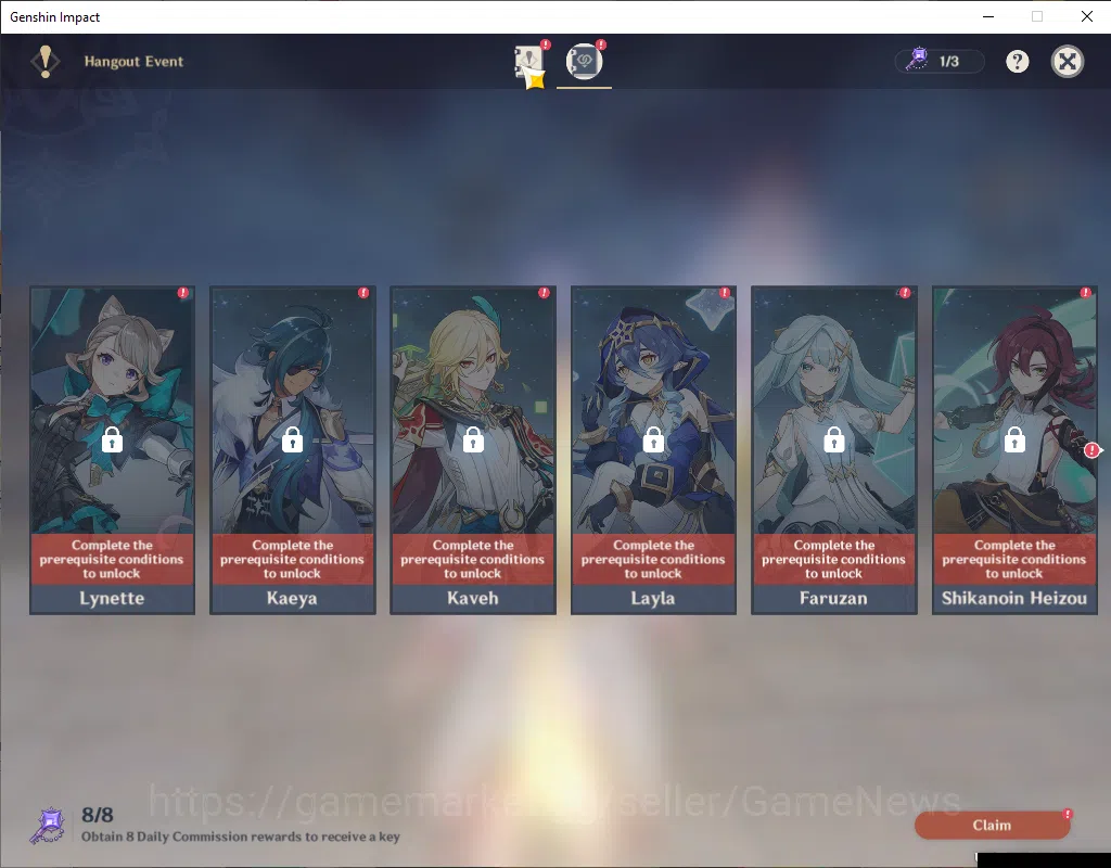 Genshin Impact Accounts ASIA|AR 49|3 Limited+2(*5Wep)|Zibai+Sign,Linnea,Ne image 13