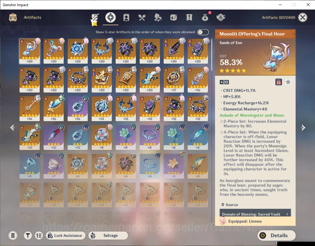 Genshin Impact Accounts ASIA|AR 49|3 Limited+2(*5Wep)|Zibai+Sign,Linnea,Ne image 6