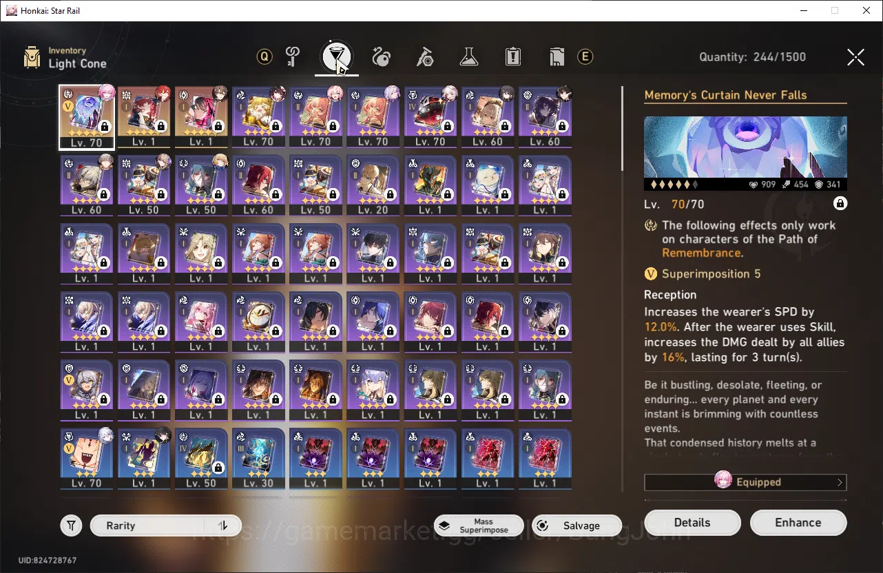Honkai Star Rail Accounts ASIA | TL 56| 8 Limit| Castorice, Cyrene, Hyacine, image 5