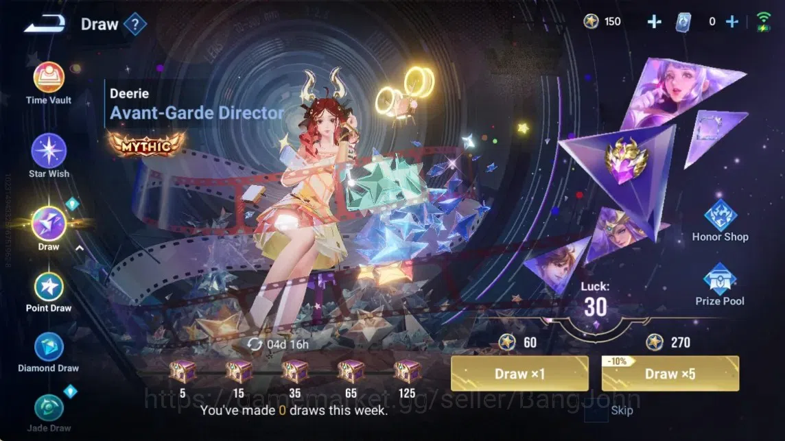 Honor of Kings Accounts Rare Skin Global|94H 46S|AOT Jing [Mikasa]|KIC Luna|Epic Solarus&Lotusdancer|AOT Mayene 13
