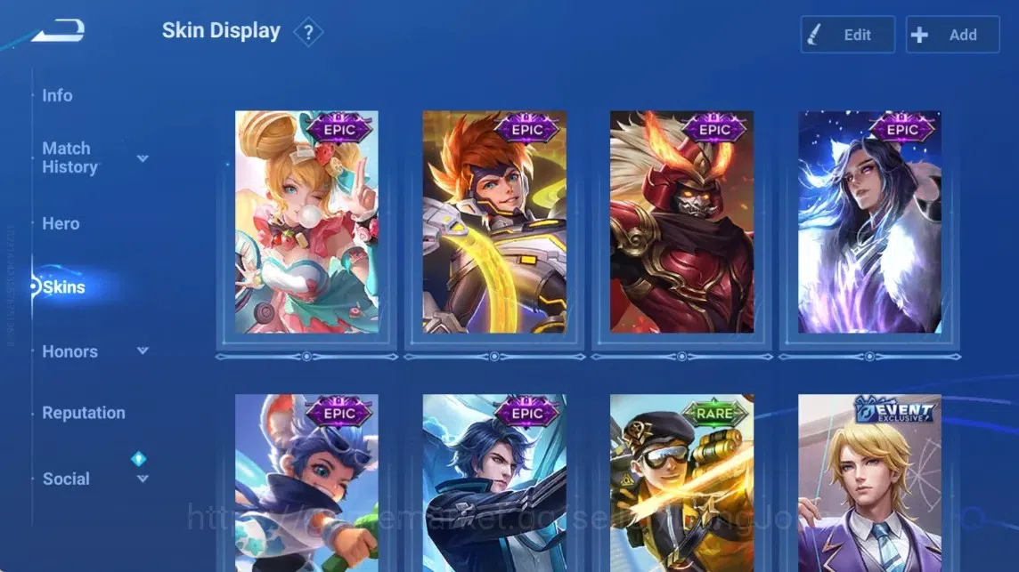 Honor of Kings Accounts Rare Skin Global|94H 46S|AOT Jing [Mikasa]|KIC Luna|Epic Solarus&Lotusdancer|AOT Mayene 6