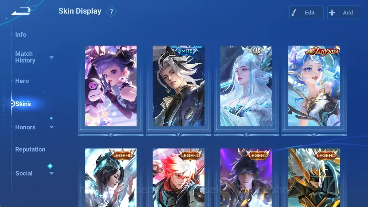 Honor of Kings Accounts Rare Skin Global|105H 97S|Kuromi Precious Angela|Limited Kongming|KIC Luna|2 LNY 2024|4 Legend|1 1