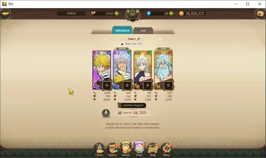 The Seven Deadly Sins: Grand Cross Accounts Asia|235K CC|19 Dm|1LR+4 UR|Elizabeth,Nemesis Meli image 6