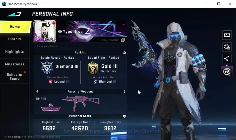 Blood Strike Accounts ASIA|ETERNAL Uzi-Star Chaser Lv3|ULTRA Melee Katar image 2