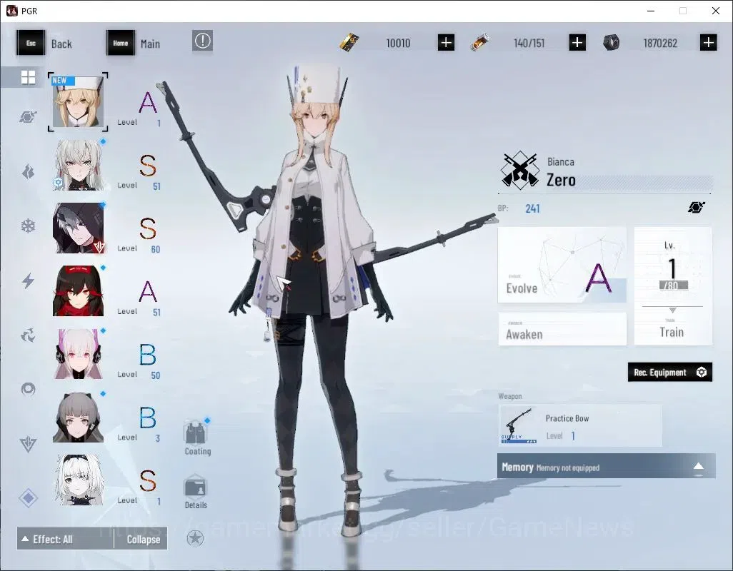 Punishing: Gray Raven Accounts Asia|Lv 52|10K BC,5,2K YC,10K BlueC|S Lucia CW,S C image 3