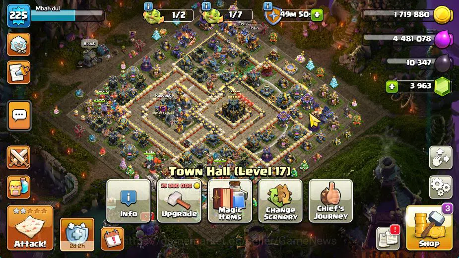 Clash of Clans Accounts TH 17-BH 10|Near MAX|LV 225|HH 11|BK 73,AQ 83,GW 6 image 1