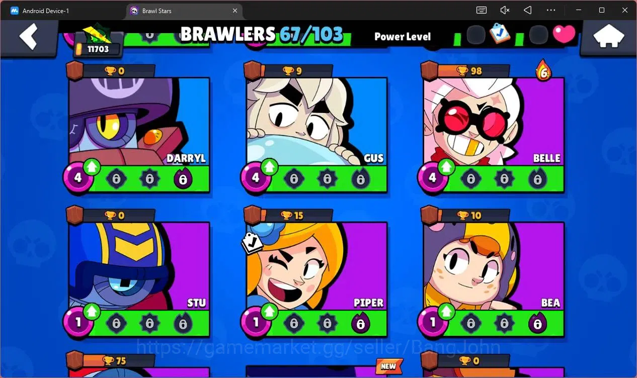 Brawl Stars Accounts Global |11703 Trophy|67 Brawler|6 Max Hypercharge| image 12