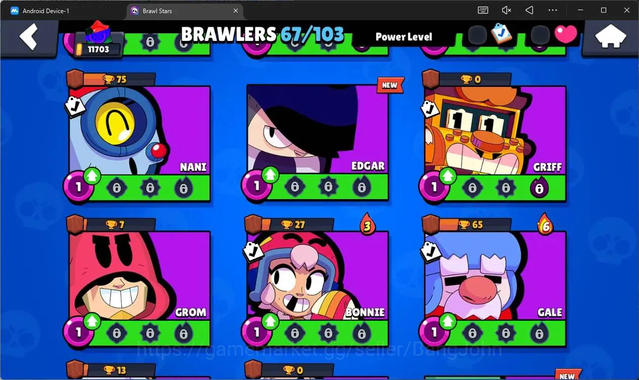 Brawl Stars Accounts Global |11703 Trophy|67 Brawler|6 Max Hypercharge| image 13
