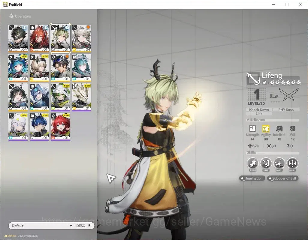 Arknights: Endfield Accounts NA/EU|Lv2|Fresh Starter|3SSR+1(*6WEP)+6SRChar|Embe image 3