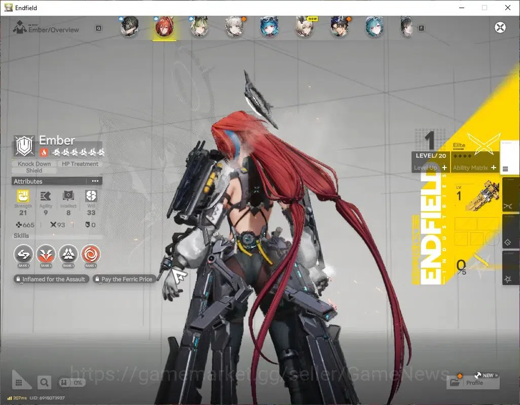 Arknights: Endfield Accounts NA/EU|Lv2|Fresh Starter|3SSR+1(*6WEP)+6SRChar|Embe image 4
