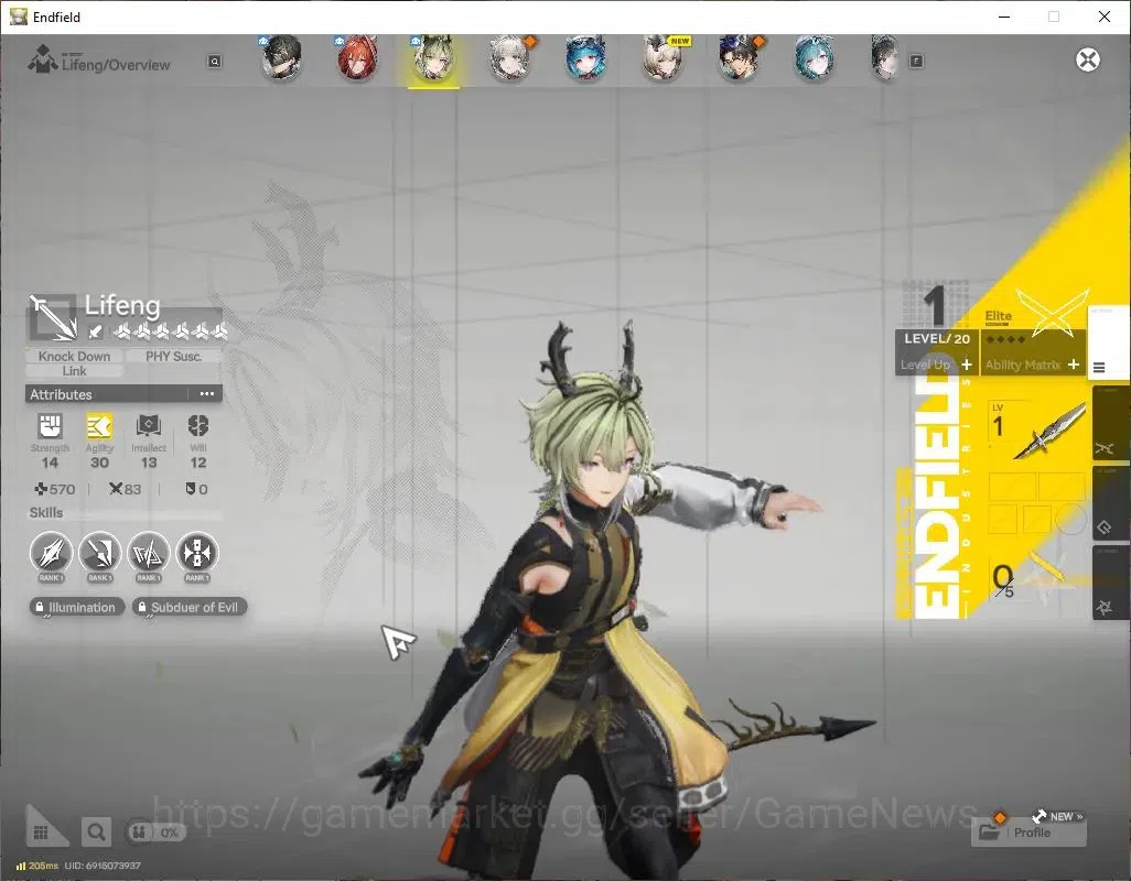 Arknights: Endfield Accounts NA/EU|Lv2|Fresh Starter|3SSR+1(*6WEP)+6SRChar|Embe image 5