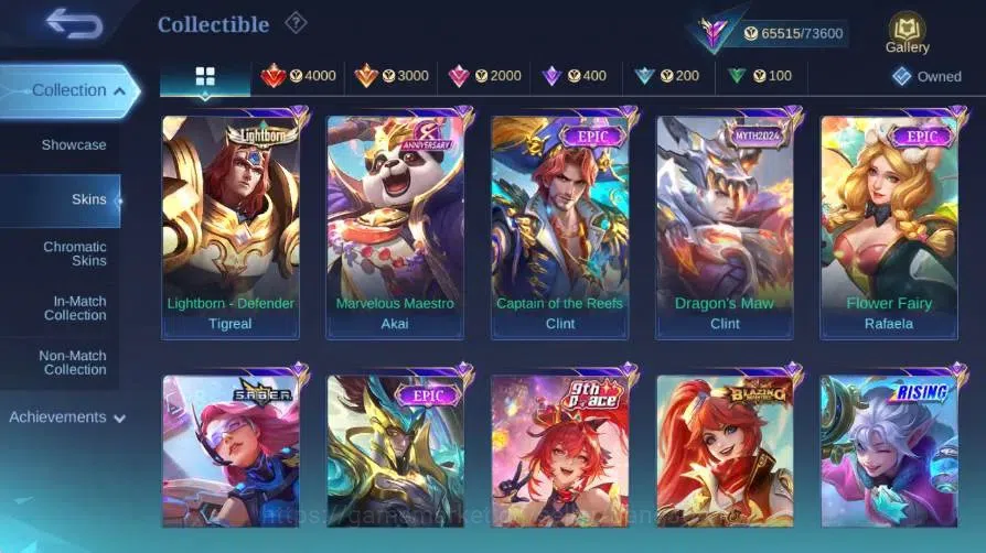 Mobile Legends: Bang Bang Accounts Global|Skin 266|Renowned|PRIME Granger|SoulStalker image 12