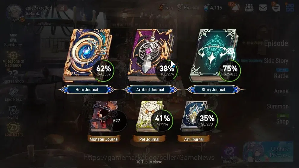 Epic Seven Accounts ASIA UnVerif|31ML(Notos,LOTScales,BArunka,Salome,W image 3