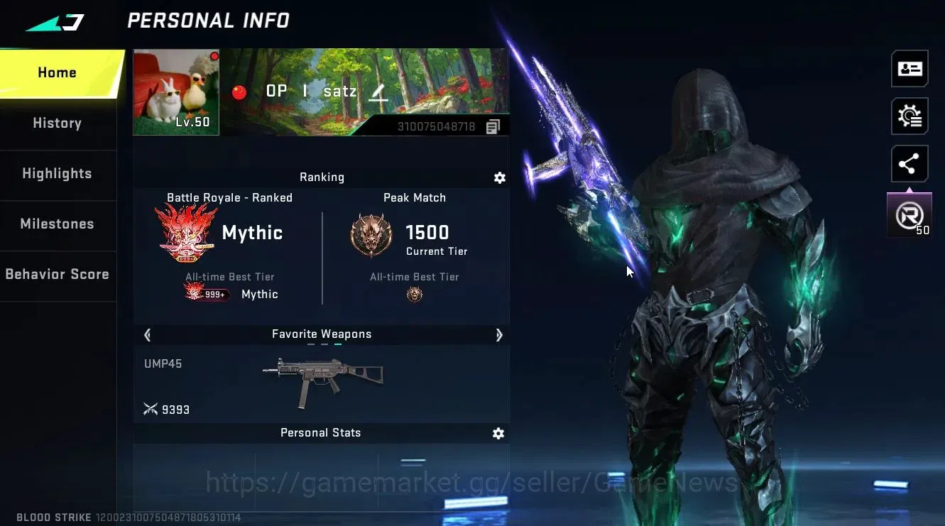 Blood Strike Accounts ASIA|ETERNAL[KRAKEN-VoidCloak,DEagle-Scorpius]|LTR image 2