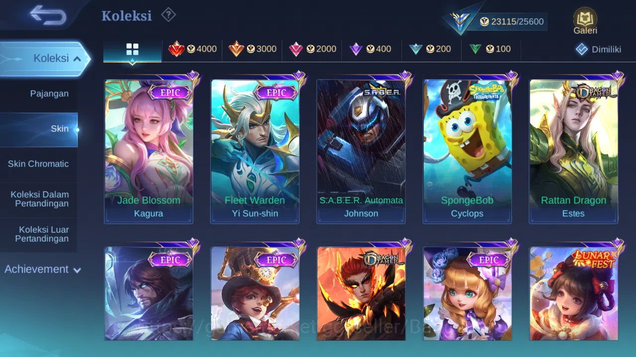 Mobile Legends: Bang Bang Accounts Hero 69 Skin 112 | CC Nata | Lunar Change | Epic R image 11