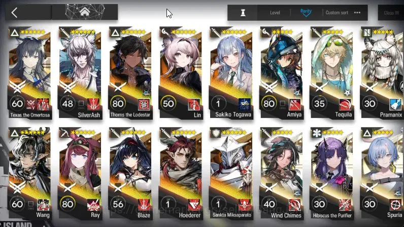 Arknights Accounts High-End Global|Lv45| 3 Limit (Wang,Sakiko,Texas Omertosa) 10x6 Star (Ray,Hoederer,Blaze,Lin,Thorns 1