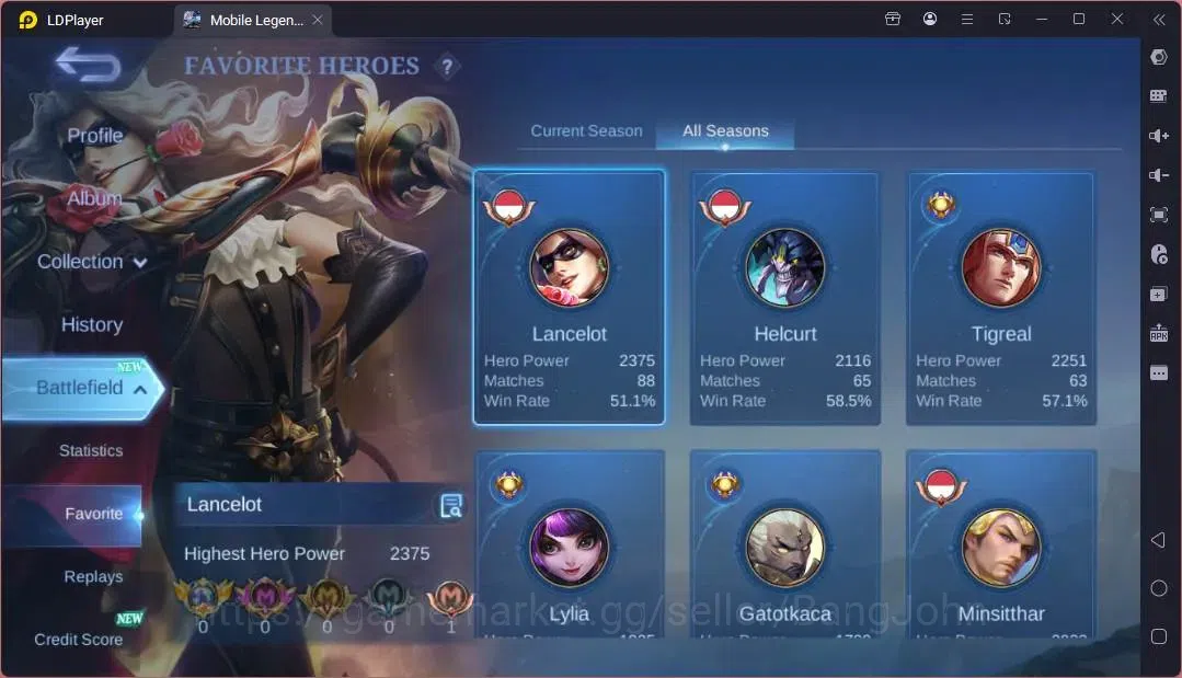 Mobile Legends: Bang Bang Accounts Global |Hero 64|Skin 64|Seasoned|Lightborn Tigreal image 4