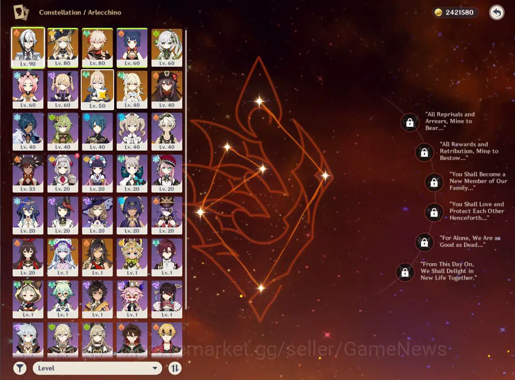 Genshin Impact Accounts End Game ASIA|AR 52|5 Limited 3