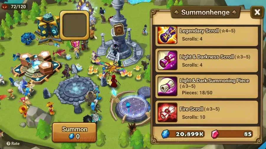 Summoners War: Sky Arena Accounts Starter GLOBAL | NB 5 TESHAR,Starter Gacha 115 12Y+160 11Y Scrool, 3 Legendary All 4