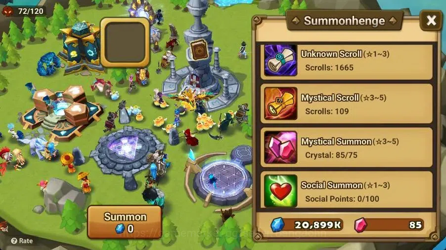 Summoners War: Sky Arena Accounts Starter GLOBAL | NB 5 TESHAR,Starter Gacha 115 12Y+160 11Y Scrool, 3 Legendary All 5