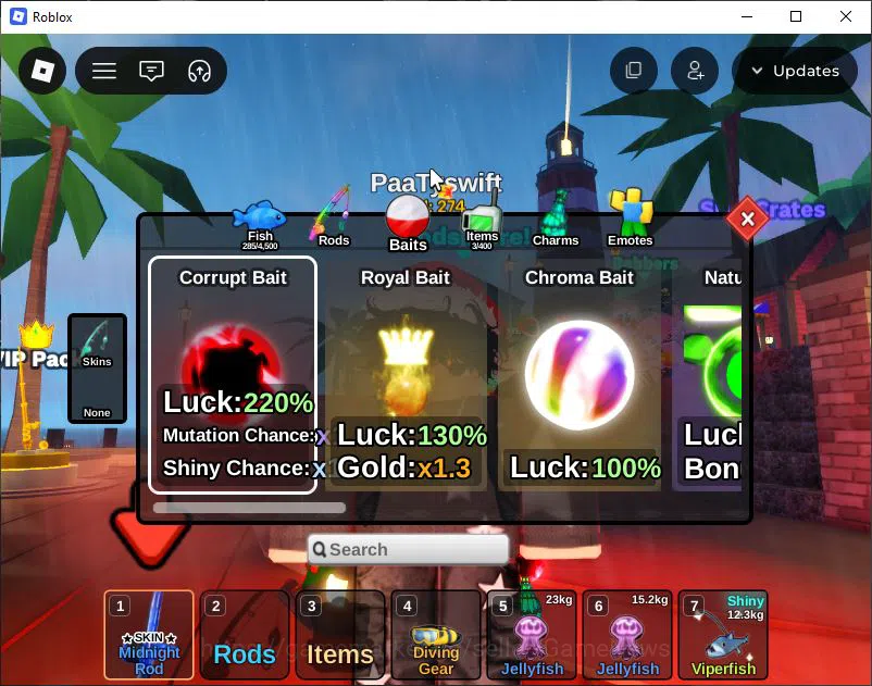 Roblox Accounts [Fish It] Lv 274 |1 Myth 3 Legend Rod (Ares + Blaz image 6