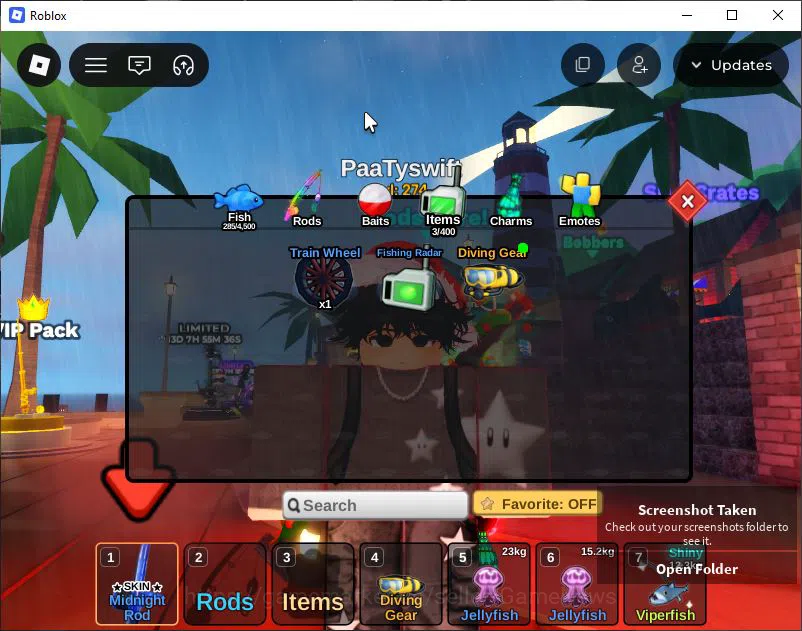 Roblox Accounts [Fish It] Lv 274 |1 Myth 3 Legend Rod (Ares + Blaz image 7